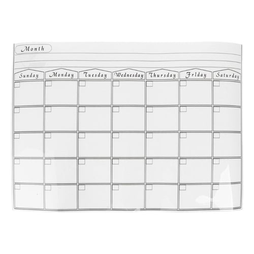 Magnetic Whiteboard Fridge Calendar Planner Dry Erase Monthly or Weekly 42x30 cm 