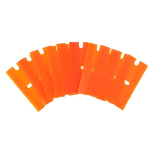 Plastic Scraper ，Window Glass Decal Remover with Safety Cap ，and 10 Pcs 