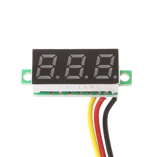 0.28 inch 2 Wire 3-Digit White LED Mini Digital Voltmeter DC Voltage Panel Meter 