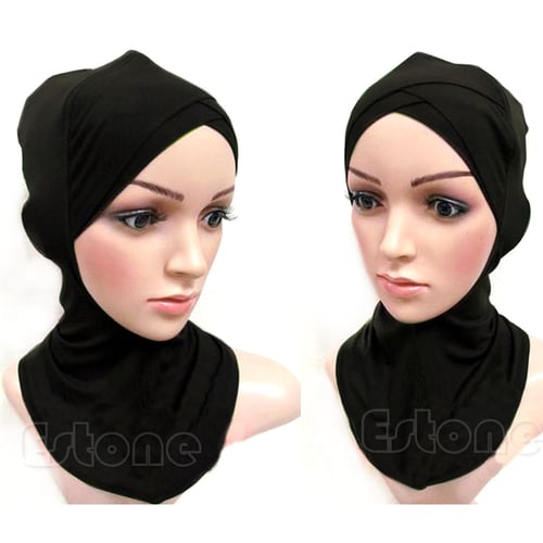 Muslim Full Cover Inner Hijab Cap Islamic Cotton Head Wear Hat Underscarf Colors 