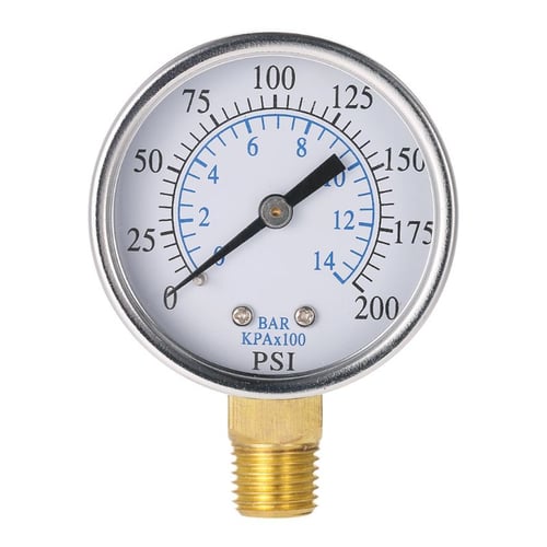 0-30psi 0-2bar Pressure Gauge Manometer for Water Air Oil Dial Instrument 