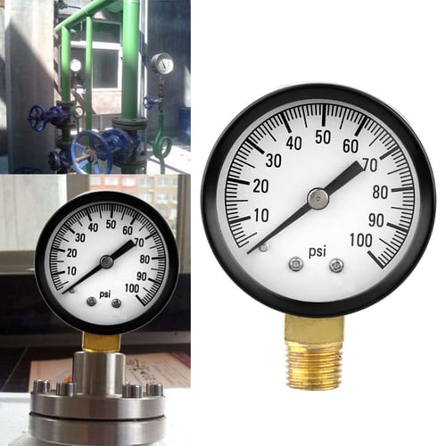 1 Pc Pool Spa Filter Pressure Gauge 0-60 PSI Side Mount 1/4" NPT 50MM Diameter