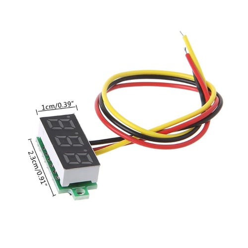 0.28 inch DC 0-100V 3-WireGauge voltage meter Voltmeter With LED Display DigitWF 