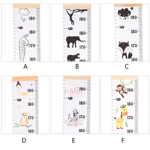 Removable Child Kids Decorative Growth Chart Height Ruler Hanging Prop Canvas 