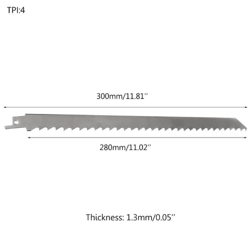 Stainless Steel 300mm Reciprocating Power Saw Blade With Thick Tooth Effective 
