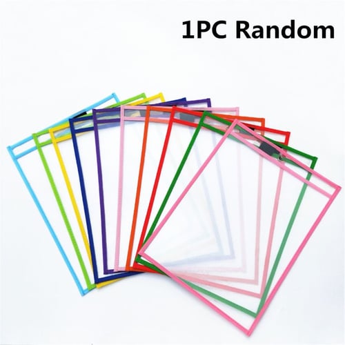 Random Colour Teacher Resources 1 x Magnetic Dry Erase Sleeves 