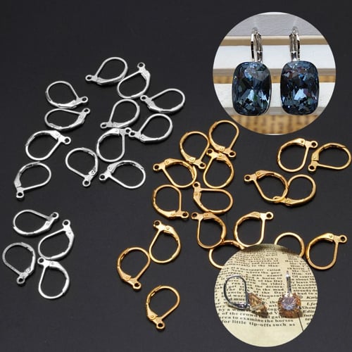 Wholesale Lever Back Earring Findings Silver Plated loo French ear clip Ear Wire 