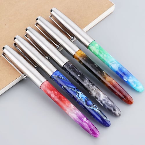 0.38mm Luxury Men's Fountain Pen Business Student Nib Calligraphy Office Gifts 