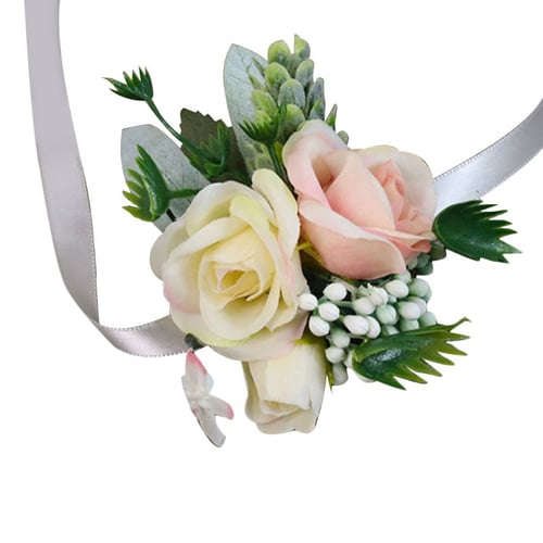 Wrist Belt Party Decoration Wrist Flowers Rose Bouquet Corsages Wedding 