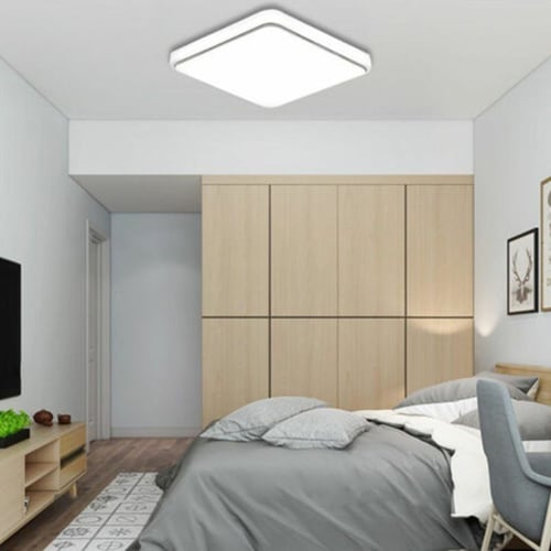 24W Square LED Ceiling Down Light Flush Mount Kitchen Bedroom Fixture Lamp US 