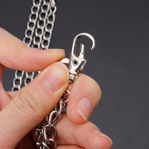 Hip Hop Metal Keychain Key Wallet Belt Ring Clip Biker Jean Trucker Waist Chain 