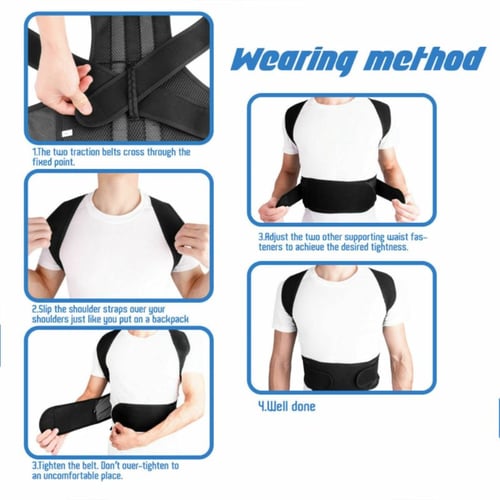 Women Men Back Posture Correction Shoulder Corrector Support Brace Belt Therapy 