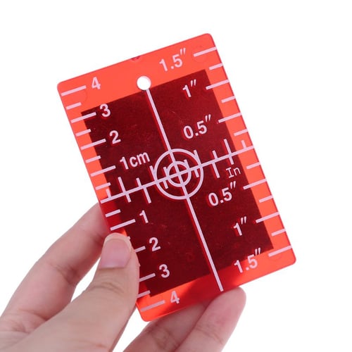 1pc Laser Card Target Plate inch/cm for Green and Red Level Laser Target Plate 