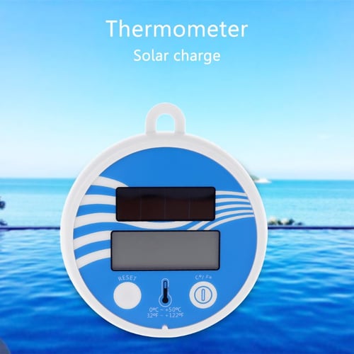 Pool Spa Digital Floating Waterproof Solar Thermometer with Fahrenheit & Celsius 