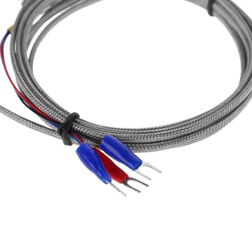 0-400C PT100 Type 5mm x 50mm Temperature Controller Thermocouple Probe 2 Meters 