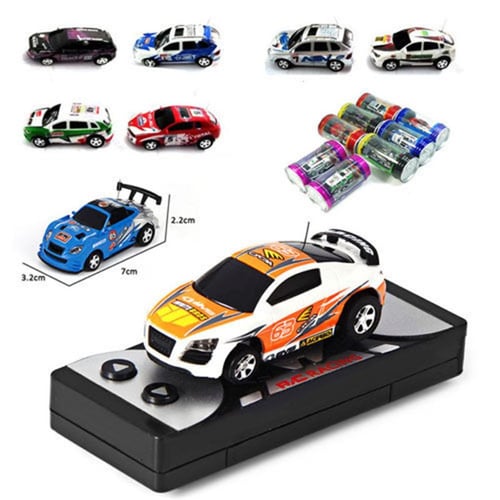 Multicolor Coke Can Mini Speed RC Radio Remote Control Micro Racing Car Toy 