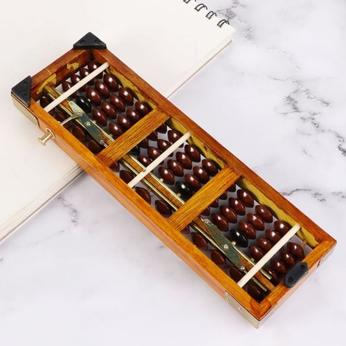 Chinese Portable Soroban Japanese Abacus School Math Learning Tool Plastic Beads 
