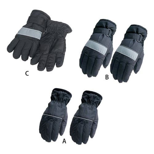 Adult Children Winter Warm Waterproof Snow Skiing Gloves Full Finger Mittens 