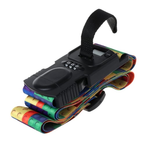 GUSENG Luggage Weight Scale Code Lock Adjustable Baggage Belt Weighting Scales Travel Suitcase Strap