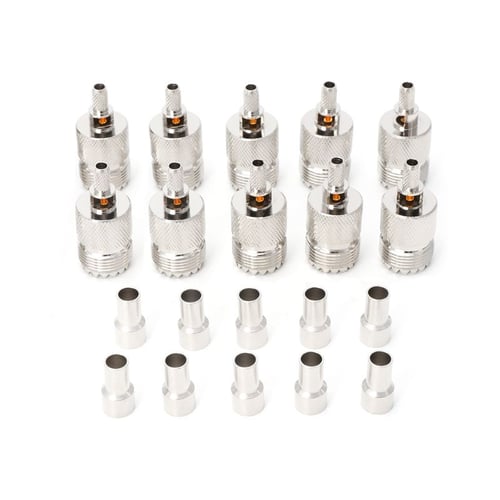 10 x BNC Female Jack Crimp for RG58 RG142 RG400 LMR195 Cable Coaxial Connector 
