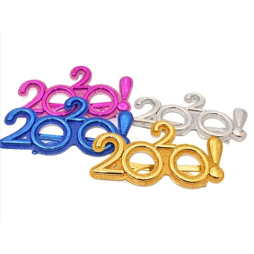 2020 Unisex Funny Eyeglass Glitter Eyewear New Year's Eve Party Glasses Props