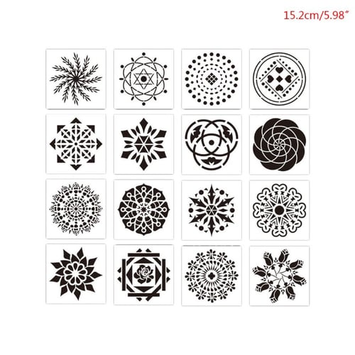 16pcs mandala stencil wall painting diy drawing template stones wood funiture buy 16pcs mandala stencil wall painting diy drawing template stones wood funiture prices reviews zoodmall