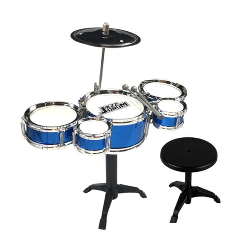Kids Jazz Drum Set Musical Educational Instrument Band Play Toy with Sticks Mini