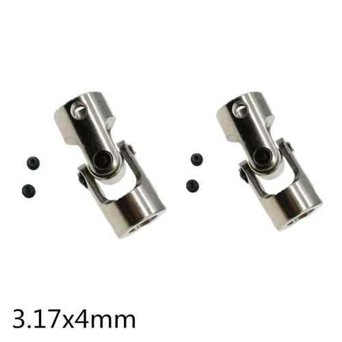 2pcs 3mm to 4mm Motor Shaft Coupling Universal Joint Connector for RC Boat Car 