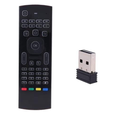 Backlit MX3 2.4G Air Mouse Wireless Qwerty Keyboard IR Remote Control Controller 