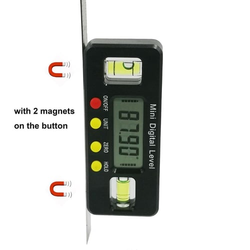 Level 2-Button Inclinometer Level Protractor Protractor Mini Digital Inclinometer