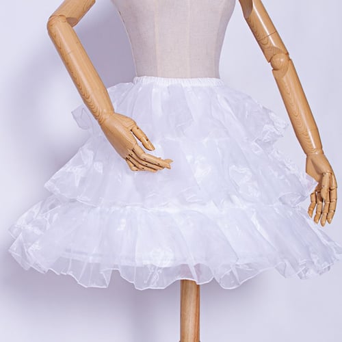 Above Knee Length Hoopless Crinoline Petticoat Womens Skirts Silps TUTU 