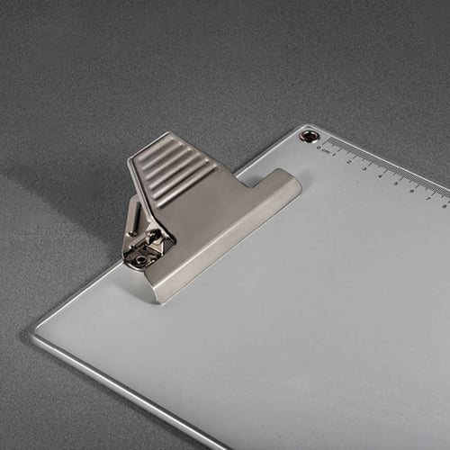 A4 Aluminum Clipboard Butterfly Clip Metal Board Filing 