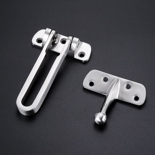 Stainless Steel Hasp Latch Lock Door Chain Anti-theft Clasp Padlock for Home Kit 