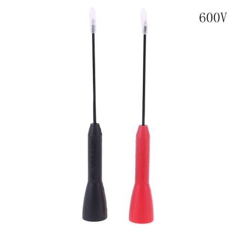 2x Insulation Piercing Needle Non-destructive Multimeter Test Probes Red/Black 