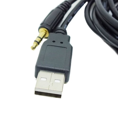 Audio USB 3.5mm AUX Adapter Dash Flush Mount Panel With 1.5M Cable for Car Boat 