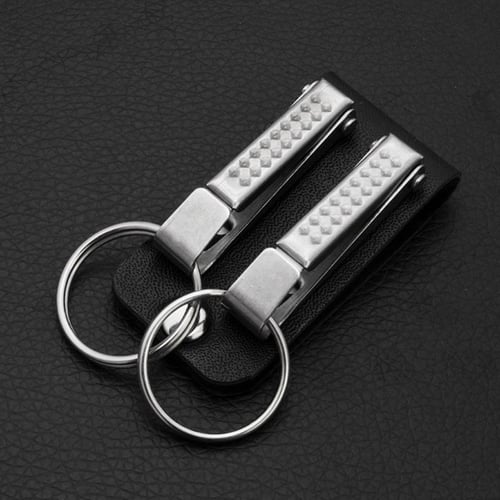 Rectangular Stainless steel Quick release Detachable Key Chain Belt Ring 