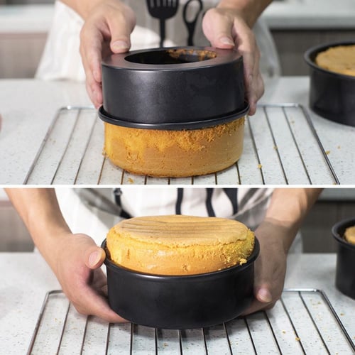 DIY Carbon Steel Round Cake Tins Pan w/Removable Bottoms Baking Tools Hot 