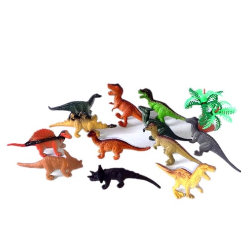 12PCS Assorted Dinosaurs Toy Plastic Figures Simulation Model Mini Dinosaur 