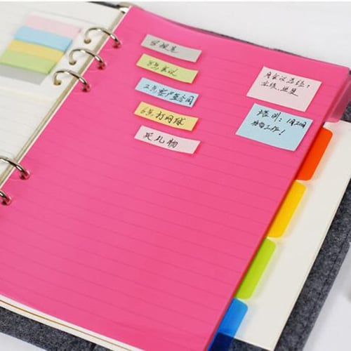 6Pcs/set Index dividers binder spiral PP notebook diary accessory notepads TDO 