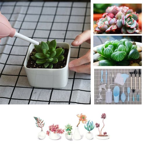16 Pcs Mini Garden Tools Sets Succulent Plants Bonsai Miniature Planting Tools 