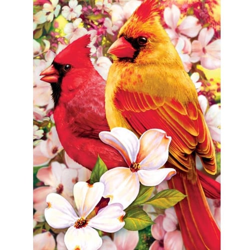 Mosaic Diamond Painting Home Decor 5D DIY Full Drill Parrot And Flowers Handmade 