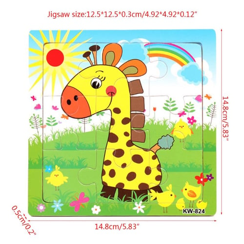 20pcs Giraffe Puzzles Jigsaws Toddler Kids Child Early Learning Toys Educational 