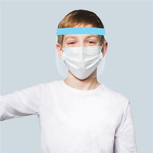 New 2 x Protective Clear Face Anti Saliva Dust Sun Visor Child/Adults 