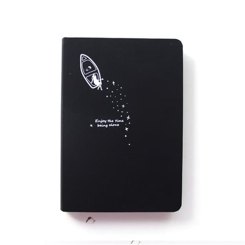 All Black Paper Blank Inner Page Portable Small Pocket Notebook Sketchbook Stati 