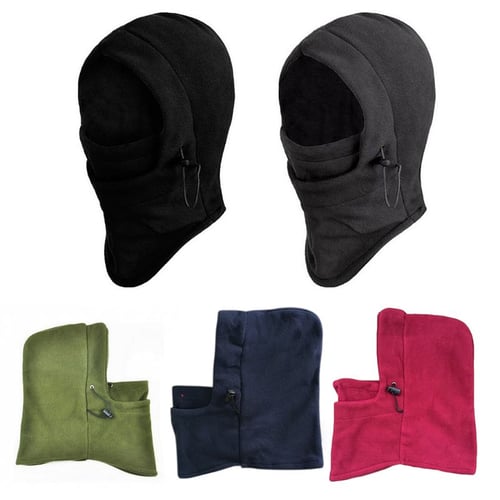 Fleece Balaclava Winter Hat With Earflaps Thermal Ski Bike Mask Warm Men Women 