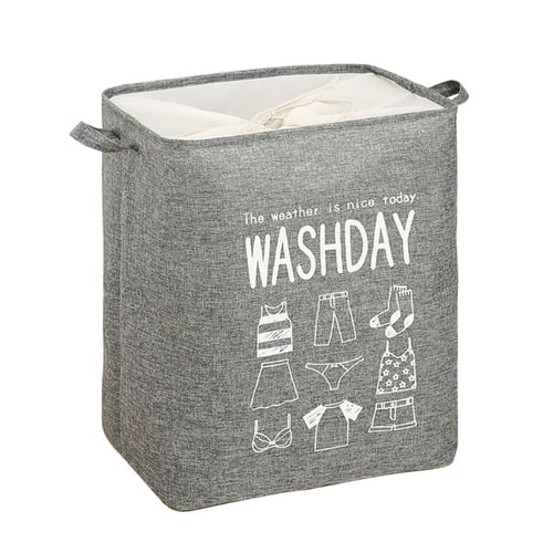 1-2x Large Foldable Laundry Basket Mesh Hamper Washing Clothes Storage Bin Black 