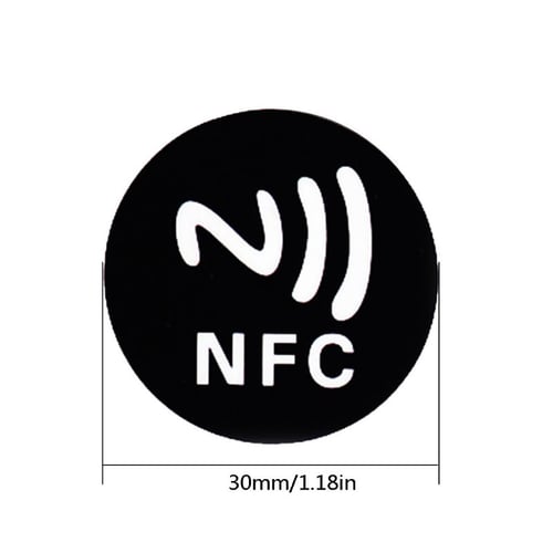 6PCS Black Anti Metal Sticker NFC Ntag213 Tags NTAG 213 Metallic Label Badge