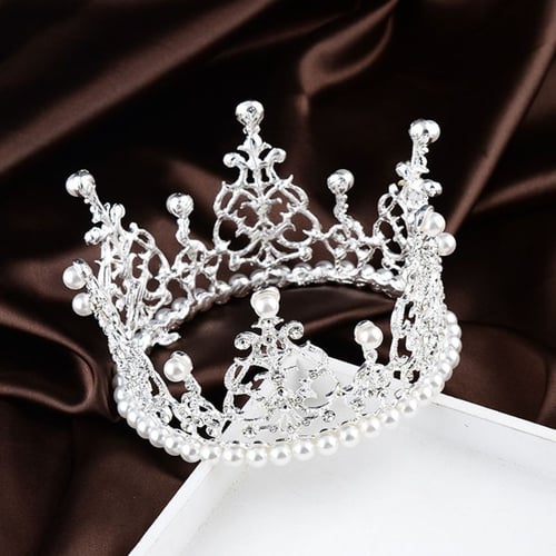 Baby Crown Infants Photography Props Pearl Rhinestone Photoshoot Accessories