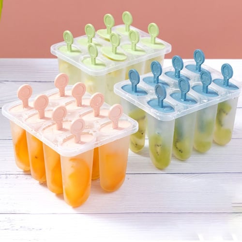 6 grids Frozen Ice Cube Molds Popsicle Maker DIY Ice Cream Tools Cooking Tools
