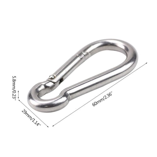 5Pcs Snap Hooks 304 Stainless Steel Snap Hook Metal Clips Outdoor Supplies 29mm 